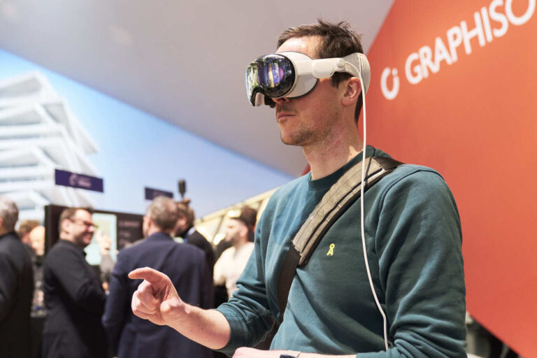 C3.322, Graphisoft am Stand der Nemetschek Group, Architektur-Software auf Apple Macintosh, Visionpro, Apple Vision